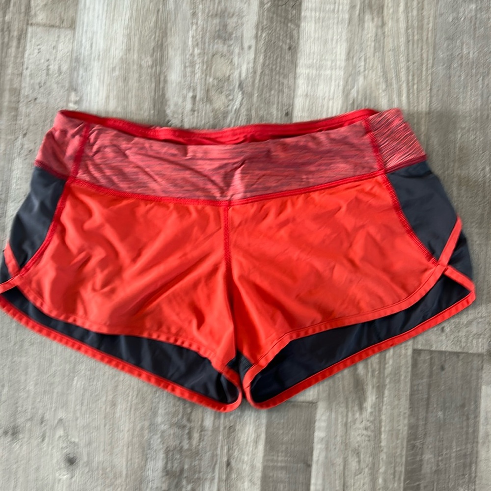 Lululemon speed up size 8 red/orange gray